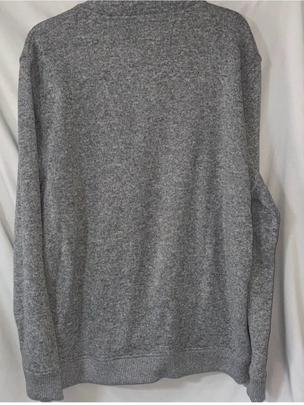 NWOT Banana Republic Men's XL Gray Mock Neck Henley Button Pullover Sweater